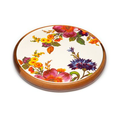 Flower Market Trivet - White mackenzie-childs Panama 0