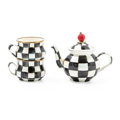 MacKenzie-Childs  Courtly Check Espresso Cup & Saucer Set