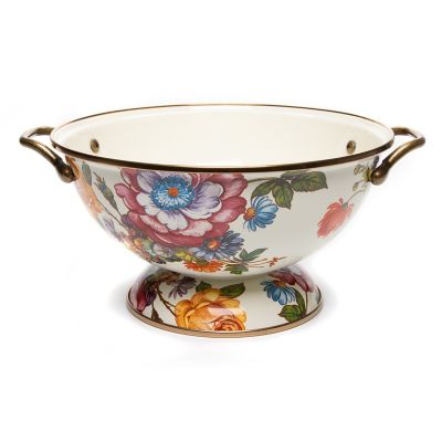 MacKenzie-Childs  White Flower Market Extra Large Everyday Bowl