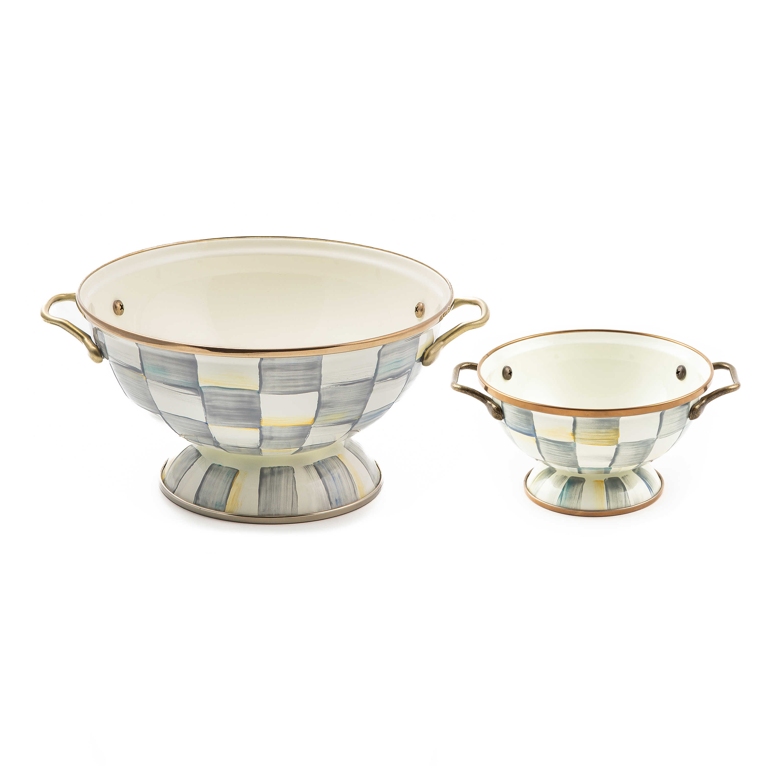Sterling Check Simply Almost Everything Bowls, Set of 2 mackenzie-childs Panama 0