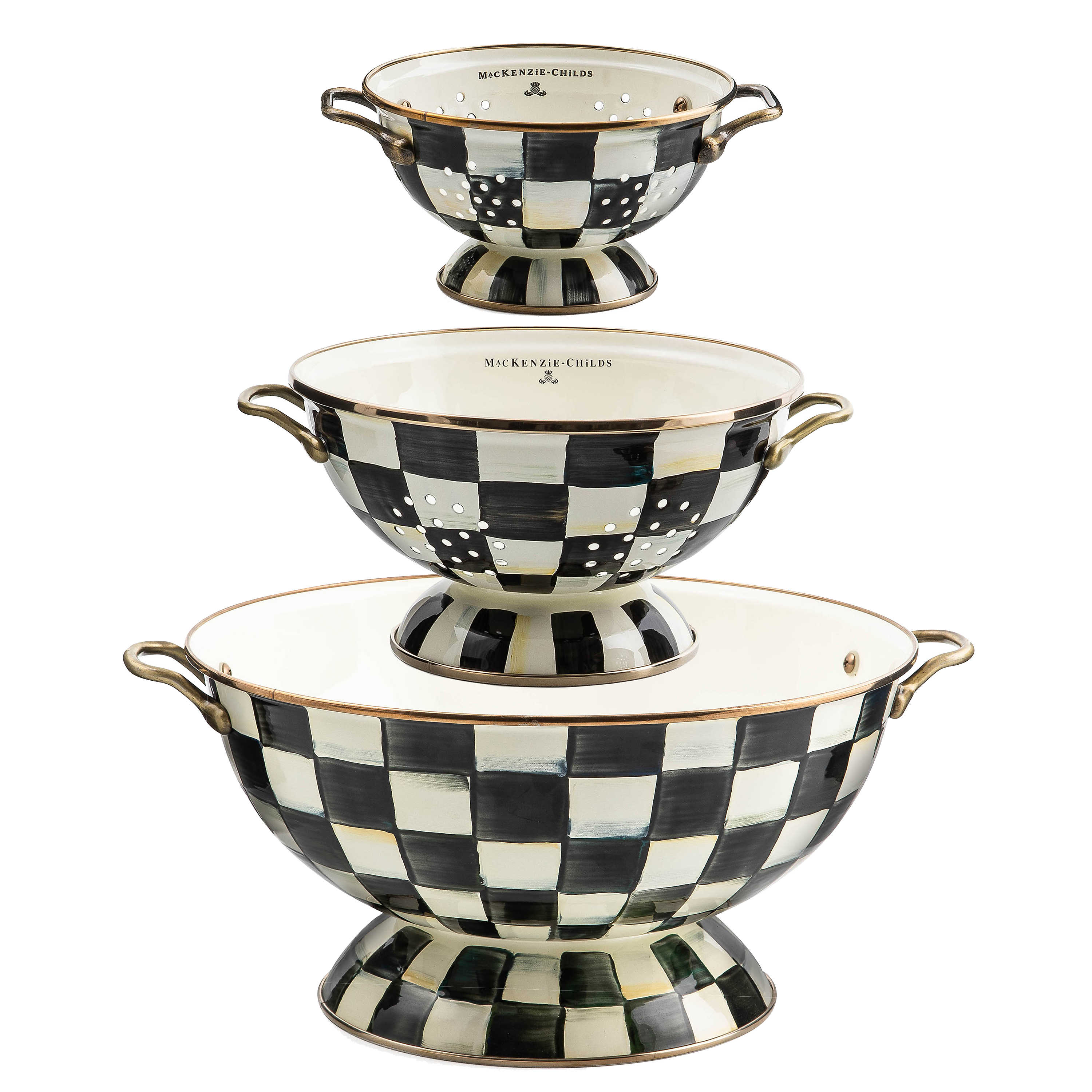 Courtly Check Everything Bowl & Colanders Set mackenzie-childs Panama 0