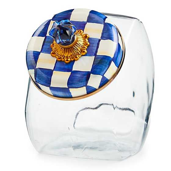 Sweets Jar with Royal Check Enamel Lid image one