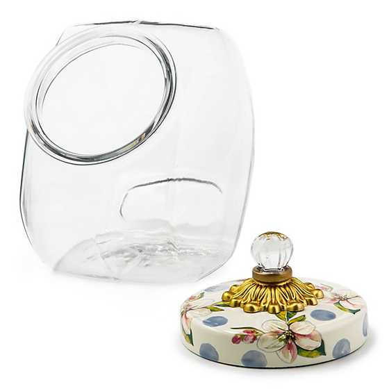 Sweets Jar with Wildflowers Enamel Lid - Blue image four