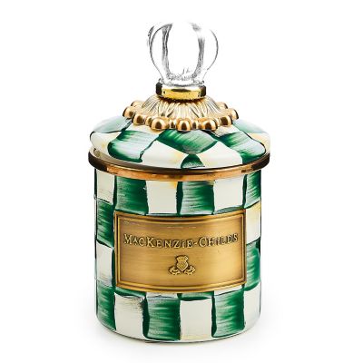 Emerald Check Mini Canister mackenzie-childs Panama 0