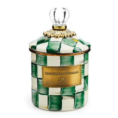 Emerald Check Demi Canister mackenzie-childs Panama 0