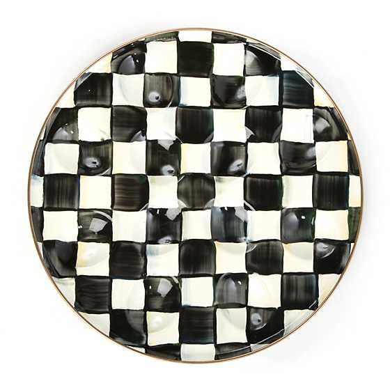 Courtly Check Enamel Egg Plate