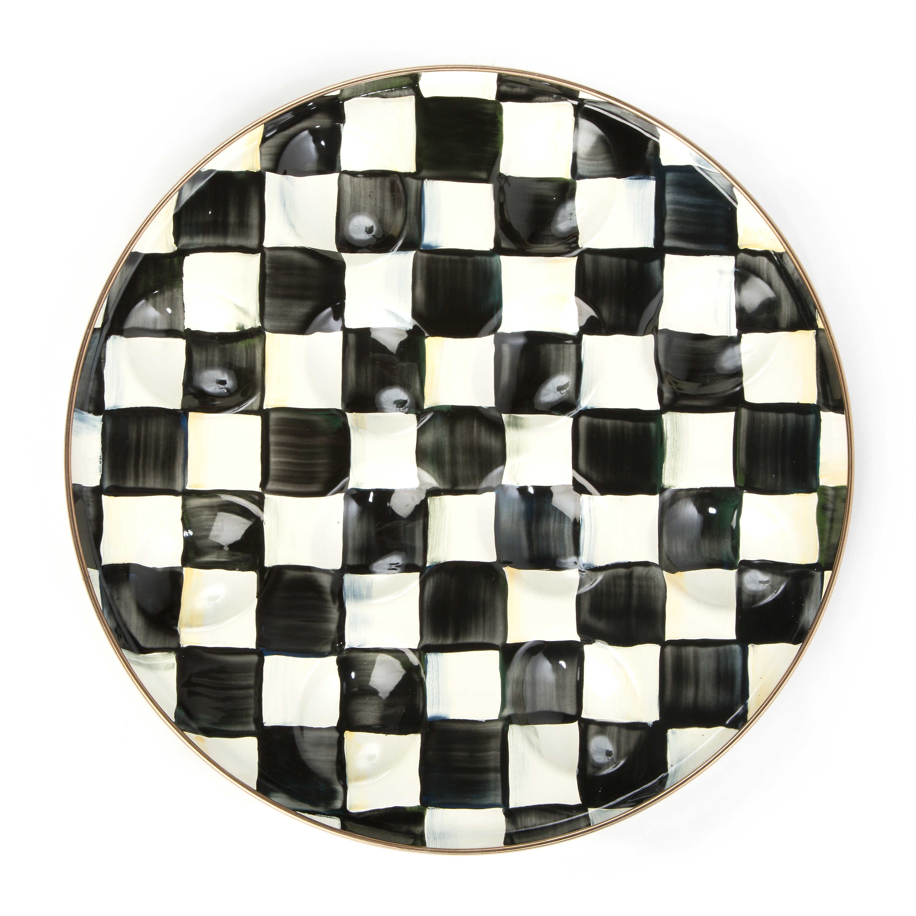 Courtly Check Egg Plate mackenzie-childs Panama 0