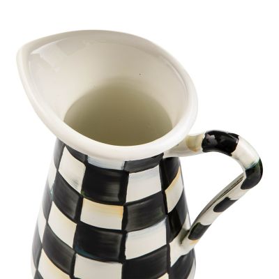 MacKenzieChilds Courtly Check Enamel Practical Pitcher Small