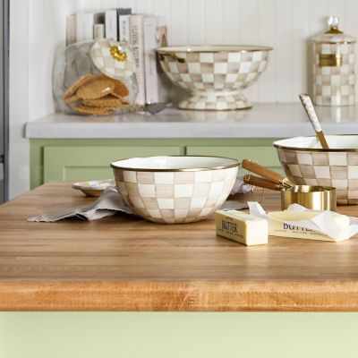 Mocha Check Small Everyday Bowl Image 6
