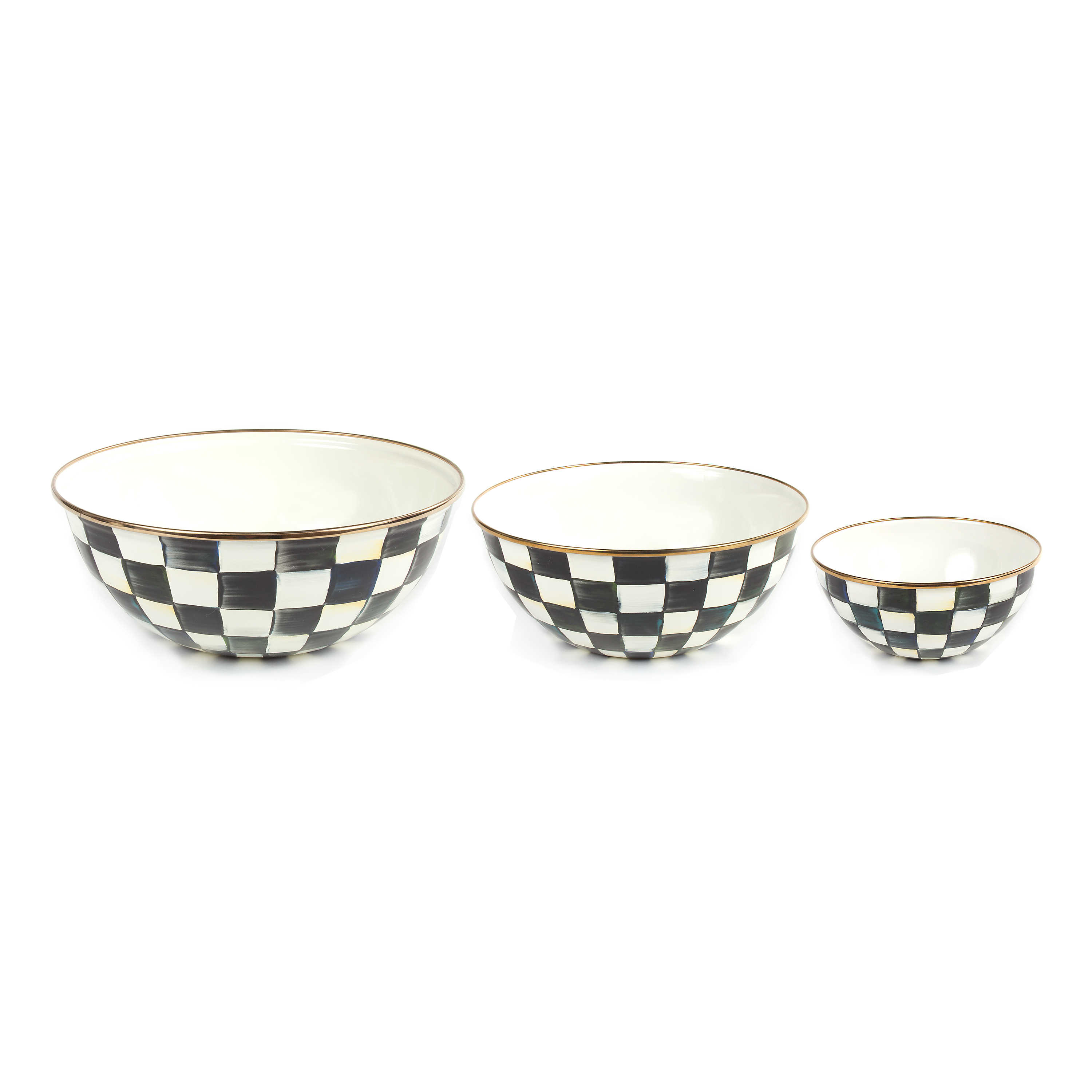 Courtly Check Mixing Bowls, Set of 3 mackenzie-childs Panama 0
