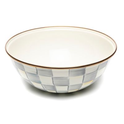 Sterling Check Medium Everyday Bowl mackenzie-childs Panama 0