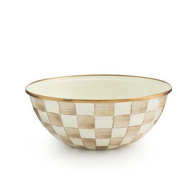 Mocha Check Medium Everyday Bowl mackenzie-childs Panama 0