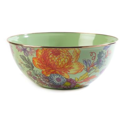 Flower Market Large Everyday Bowl - Green mackenzie-childs Panama 0