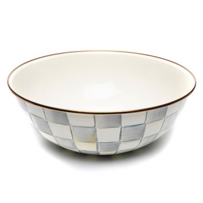 MacKenzie-Childs  White Flower Market Extra Large Everyday Bowl