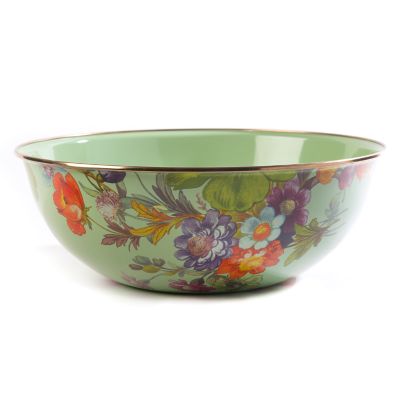 Flower Market Extra Large Everyday Bowl - Green mackenzie-childs Panama 0