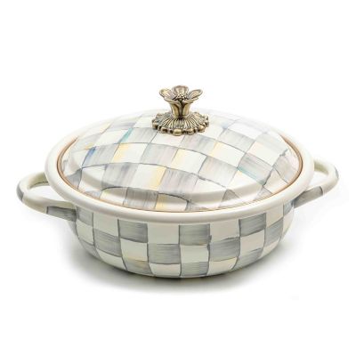 Sterling Check Enamel Casserbole - Medium image two