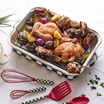 MacKenzie-Childs  Courtly Check Roasting Pan with Rack