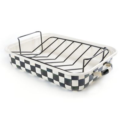 MacKenzie-Childs Courtly Check Enamel Baking Pan