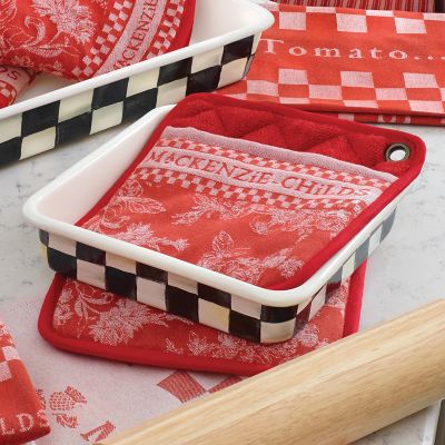 MacKenzie-Childs Courtly Check Enamel Baking Pan