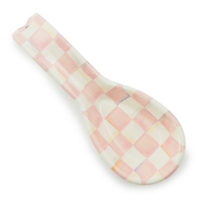 Rosy Check Enamel Spoon Rest image four