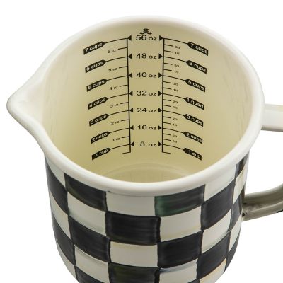 MacKenzie-Childs Sterling Check Enamel 7 Cup Measuring Cup