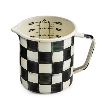 MacKenzie-Childs Sterling Check Enamel 7 Cup Measuring Cup