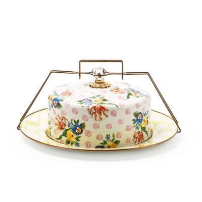 Mackenzie Childs Courtly Check Cake Carrier