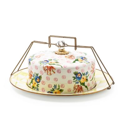 Mackenzie Childs Courtly Check Cake Carrier