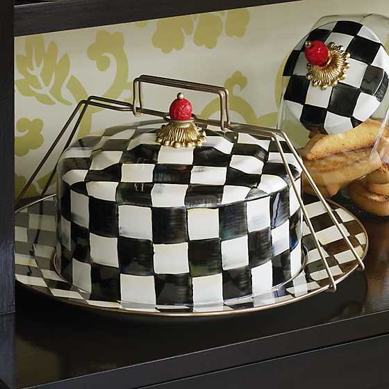 Courtly Check Enamel Cake Carrier image four