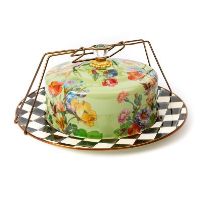 Mackenzie Childs Courtly Check Cake Carrier