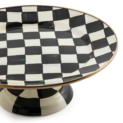 Courtly Check Enamel Pedestal Platter - Small image fourteen