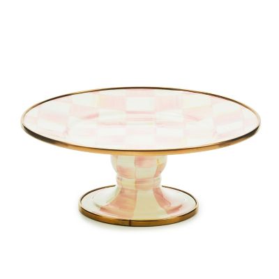 Rosy Check Mini Pedestal Platter mackenzie-childs Panama 0