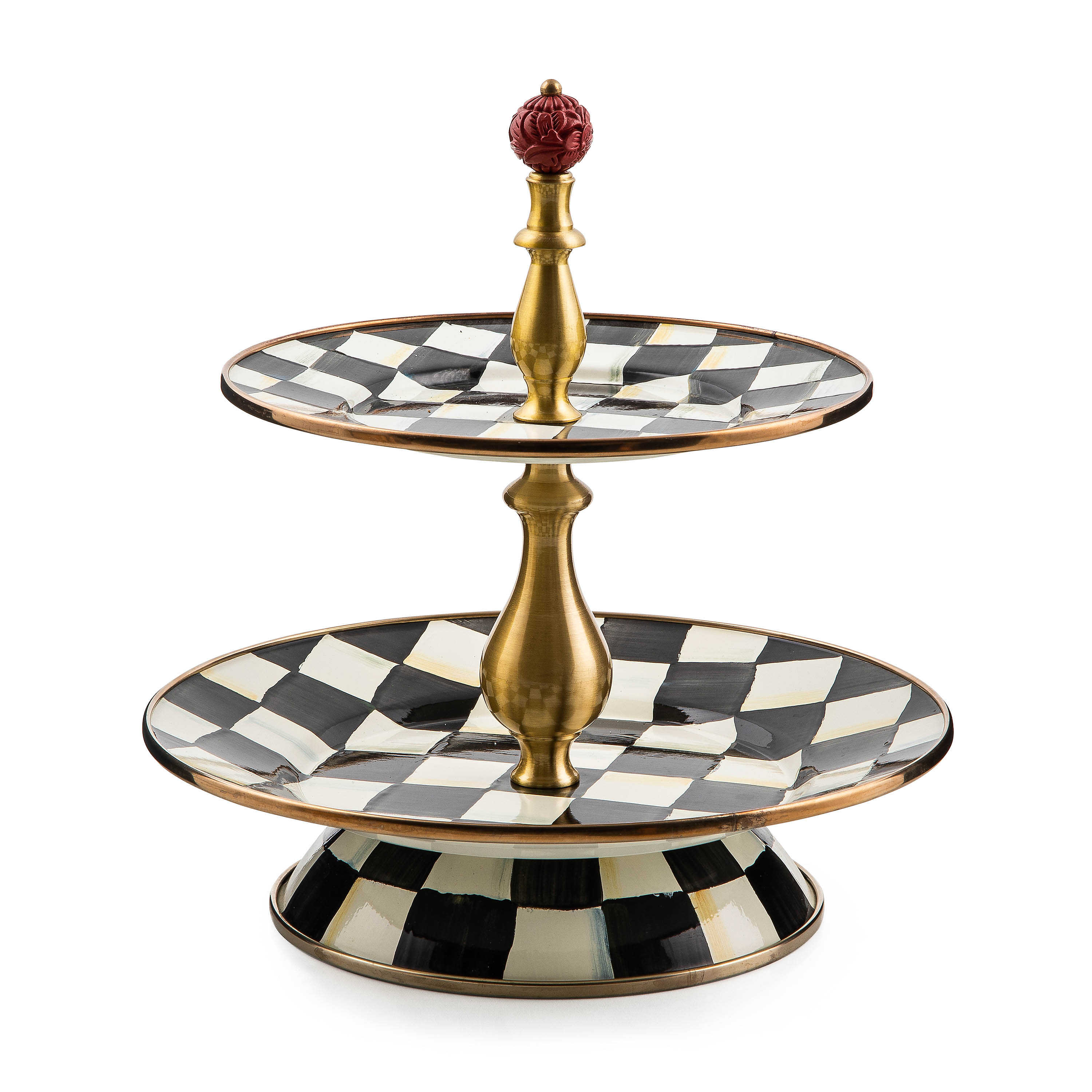 Courtly Check Two Tier Sweet Stand mackenzie-childs Panama 0