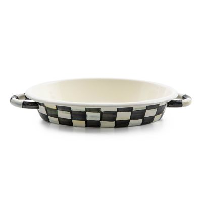 Courtly Check Enamel Oval Gratin Dish - Medium image four