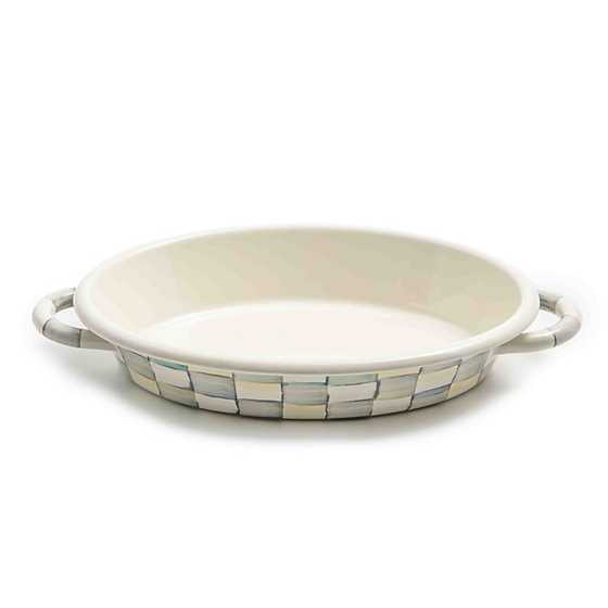 Sterling Check Enamel Oval Gratin Dish - Medium image three