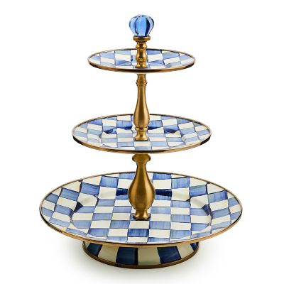 Royal Check Three Tier Sweet Stand mackenzie-childs Panama 0