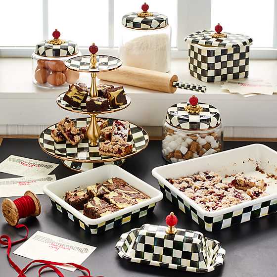 Courtly Check Enamel Three Tier Sweet Stand image two