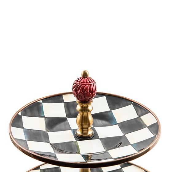 Courtly Check Enamel Three Tier Sweet Stand image eleven
