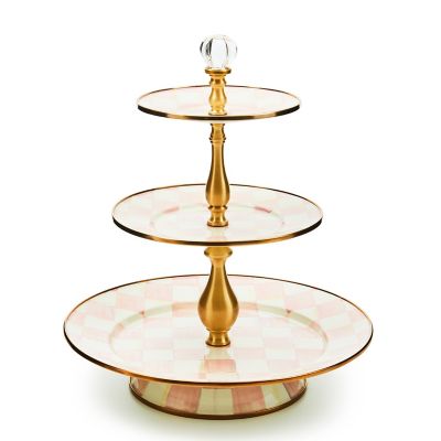 Rosy Check Three Tier Sweet Stand mackenzie-childs Panama 0