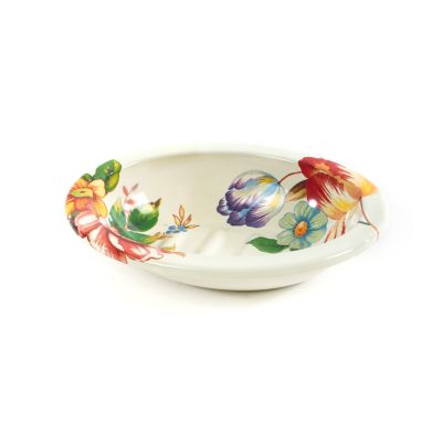 Flower Market Soap Dish - White