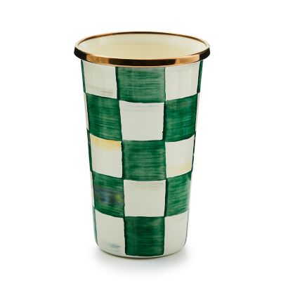Emerald Check 10 Ounce Tumbler mackenzie-childs Panama 0