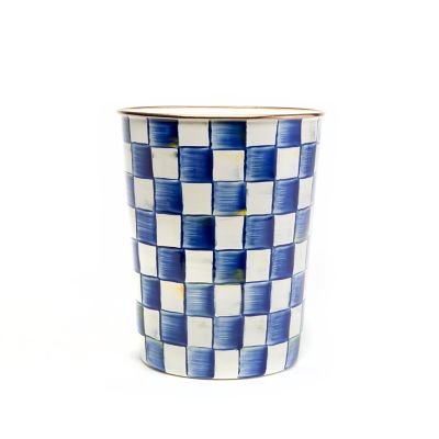 Royal Check Enamel Waste Bin image two