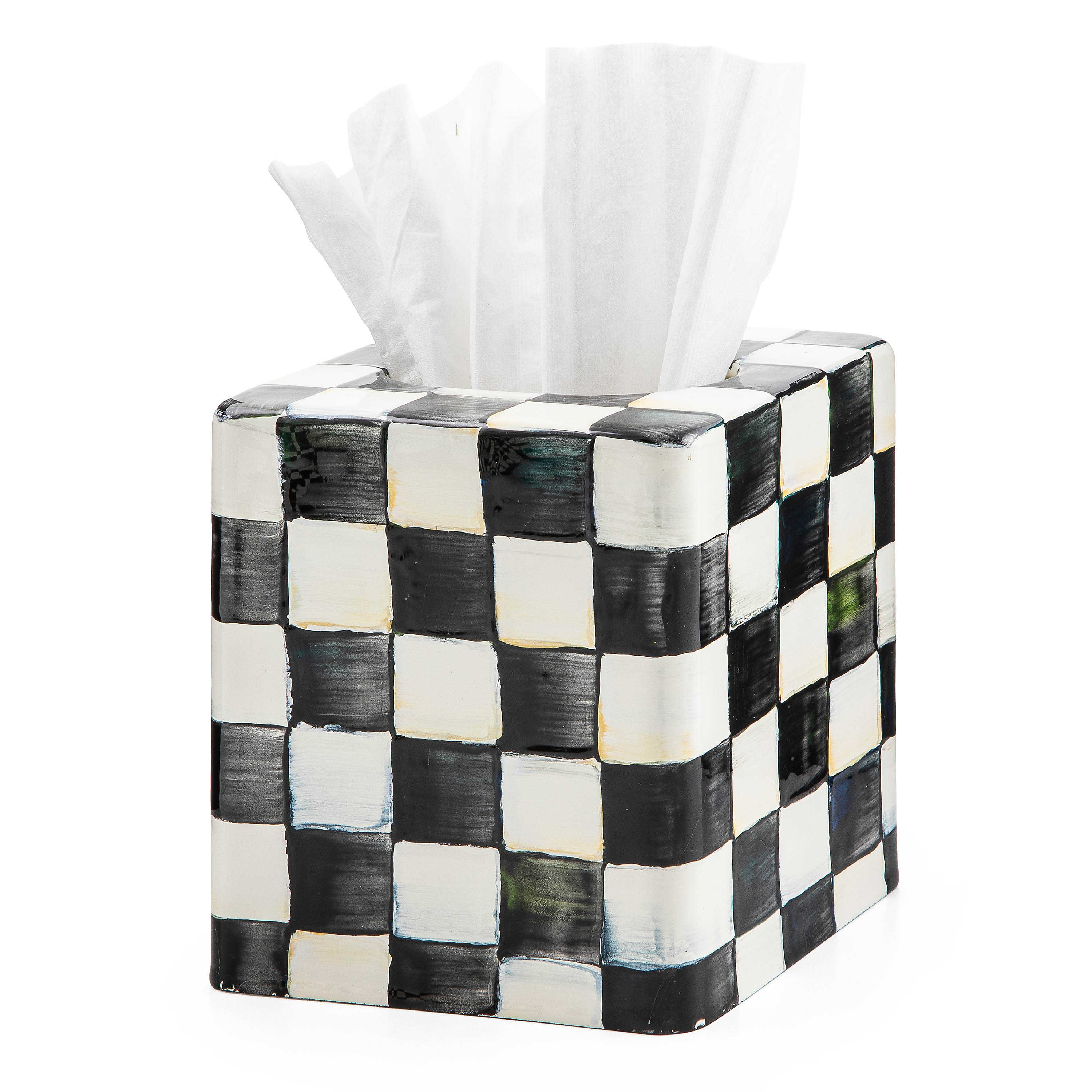 Courtly Check Boutique Tissue Box Cover mackenzie-childs Panama 0
