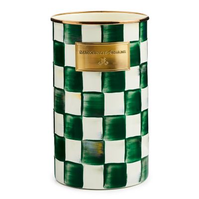 Emerald Check Utensil Holder mackenzie-childs Panama 0