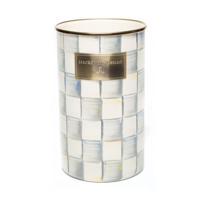 Sterling Check Enamel Utensil Holder