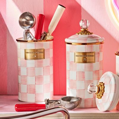 Rosy Check Enamel Utensil Holder image two