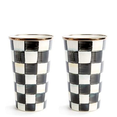 MacKenzie-Childs  Courtly Check 20 oz. Tumblers, Set of 2