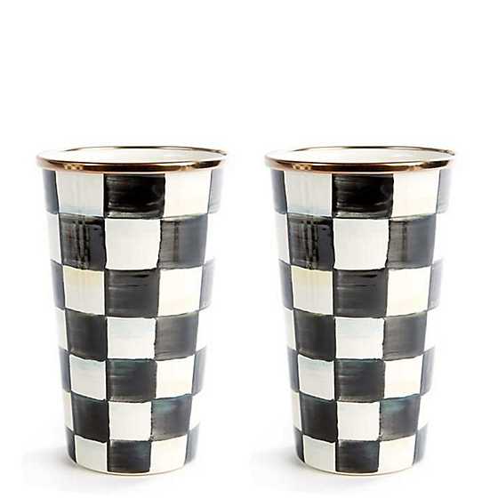 Courtly Check Enamel 20 oz. Tumblers - Set of 2 image two