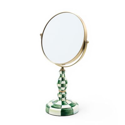 Emerald Check Vanity Mirror mackenzie-childs Panama 0