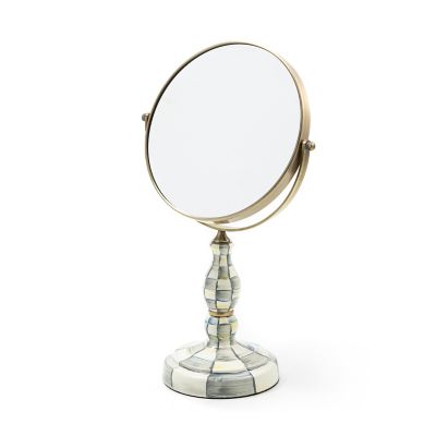 Sterling Check Vanity Mirror mackenzie-childs Panama 0